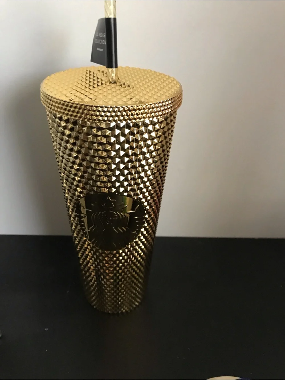 Starbucks Las Vegas Gold Studded Tumbler New!